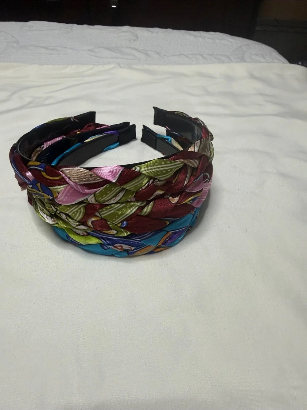 12 Sets of Kids Braided Satin Headbands - Multi Color Pack